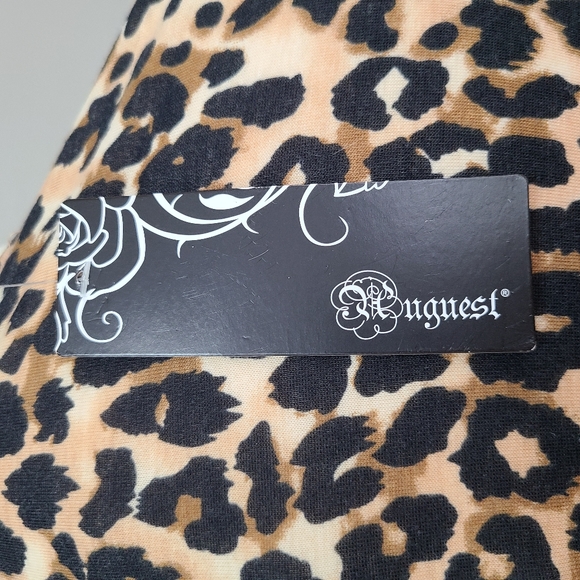 NWT Flirty Animal Print Mini Wrap Dress by Huguest Size Small - Picture 10 of 11